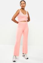 dailyfriday - Knit crop top & pants set - dusty pink
