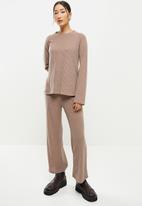 dailyfriday - Knitwear sweater & pants set - mocha