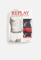 Replay - Replay boxer style 01/c basic cuff logo 3pcs box - multi