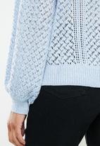 dailyfriday - Cable slouchy jumper - light blue
