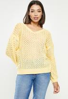 dailyfriday - Cable slouchy jumper - yellow