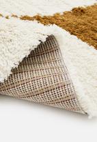 Hertex Fabrics - Balance brick rug - rust & white 