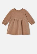 Cotton On - Tina fleece dress - taupy brown