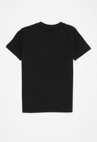 Aca Joe - Aca joe floral logo print t-shirt - black