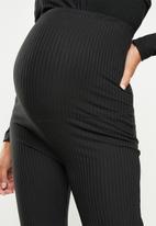 Superbalist - Maternity rib flare legging - black