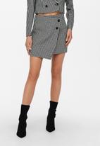 ONLY - Gloss-nadina high waist skirt - black & white 