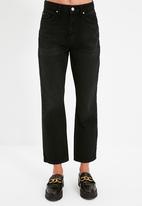 Trendyol - High waist straight jeans - black