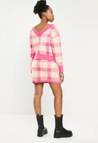dailyfriday - Check knitwear set - pink