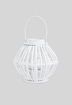 Sixth Floor - Limalia willow lantern - white