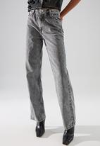Trendyol - Waist detail high waist 90's wide leg jeans - anthracite