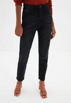 Trendyol - High waist mom jeans - anthracite