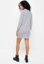 dailyfriday - Poloneck knitwear dress - light grey