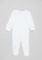 POP CANDY - Baby 2 pack sleepsuit - green & white 