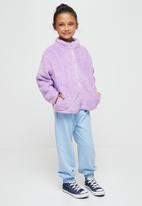 POP CANDY - Zip through fluffy jacket - purple