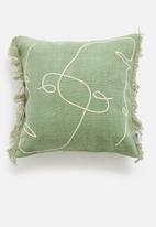 Sixth Floor - Squig cushion cover - green 