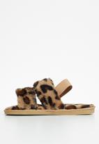 dailyfriday - Lullaby double strap slipper - brown leopard