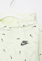Nike - Nkg swooshfetti hi low hoodie - cashmere yellow