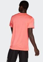 adidas Performance - OWN THE RUN TEE - acid red & reflective silver