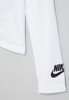 Nike - Nkg girls tie front long sleeve tee - white