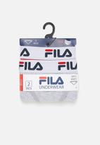 FILA - G5 2 pack brief - chinese red & grey melange
