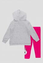 Converse - Cnvg cat ear hoodie legging set - prime pink & grey