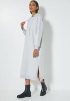 Superbalist - Hi slit hooded dress - light grey mel