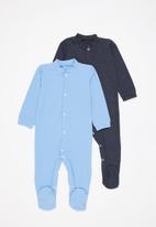 POP CANDY - 2 Pack sleepsuit - indigo & blue