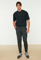 Trendyol - Cuffed washed out regular fit sweatpants - navy