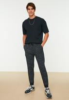 Trendyol - Cuffed washed out regular fit sweatpants - navy