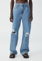 Cotton On - Loose straight jean - offshore blue rip