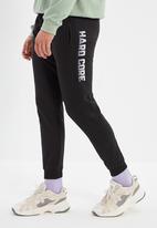 Trendyol - Hard core printed regular fit sweatpants - black