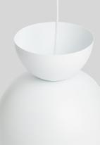 Sixth Floor - Como bowl pendant - white