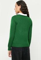 dailyfriday - Slim fit crew neck knit - emerald