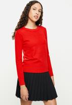 dailyfriday - Slim fit crew neck knit - red