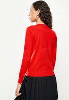 dailyfriday - Slim fit crew neck knit - red