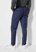 Superbalist - Fashion elastic waistband tapered trousers - navy