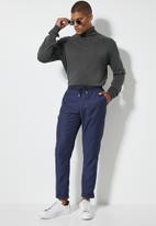 Superbalist - Fashion elastic waistband tapered trousers - navy