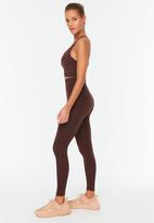 Trendyol - Seamless sports tights - brown