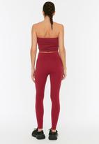 Trendyol - Seamless sport leggings - burgundy
