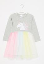 POP CANDY - Girls unicorn dress - grey