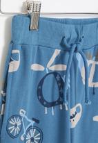 POP CANDY - Fleece printed jogger - blue