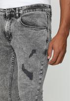 STYLE REPUBLIC - Noa super fit destroyed jeans - black acid wash