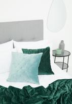 Sixth Floor - Thea velvet cushion cover - duck egg blue