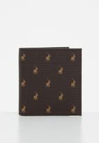 POLO - Monogram credit card wallet fold - brown iconic