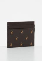 POLO - Monogram credit card holder - brown iconic