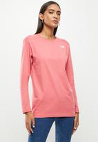 The North Face - W long sleeve simple dome tee - slate rose