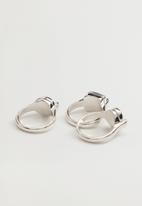 MANGO - Combined ring 3 set -  silver