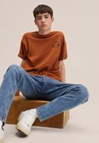 MANGO - T-shirt cloud - burnt orange