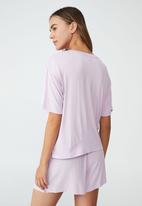 Cotton On - Sleep recovery crew neck t-shirt - pink orchid