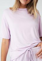Cotton On - Sleep recovery crew neck t-shirt - pink orchid